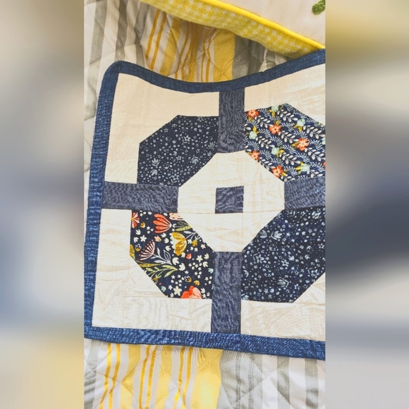 Quilted Cottagecore Handmade Floral Runner Farmhouse 13.5" x 60" - Picture 7 of 10